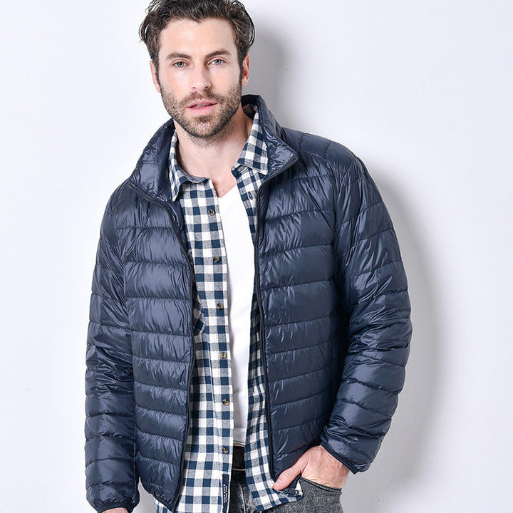 Cass beauty Lightweight down jacket with slim collar