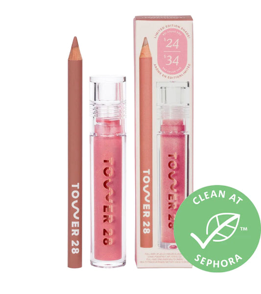 Tower 28 Beauty Line + Shine Lip Liner and Lip Gloss Set *pre-order*