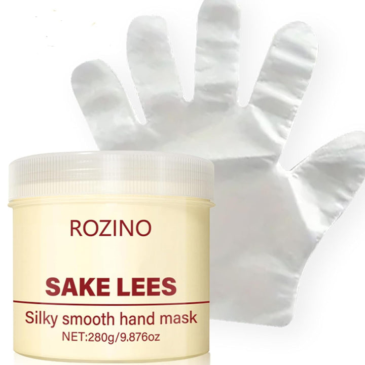 Deep Moisturizing Sake Lees Hand Mask for Dry, Cracked Hands - Hand Spas for Silky Smooth, Hydrated &amp; Nourished Skin (9.876 FL0Z)